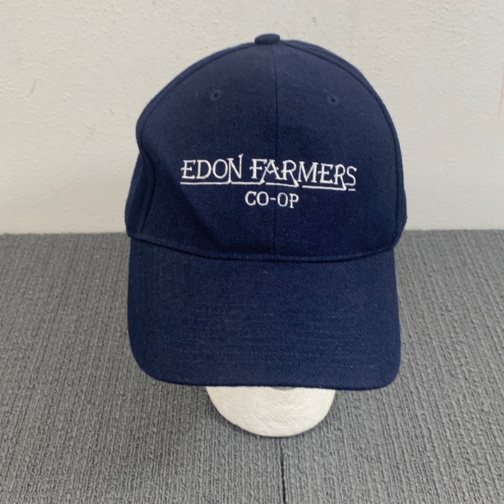 Edon Farmers Snapback Hat Mens Size-a-Just Navy Baseball Cap Head to Toe